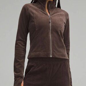 Lululemon Scuba Track Jacket Velvet Cord Size 10 NWT